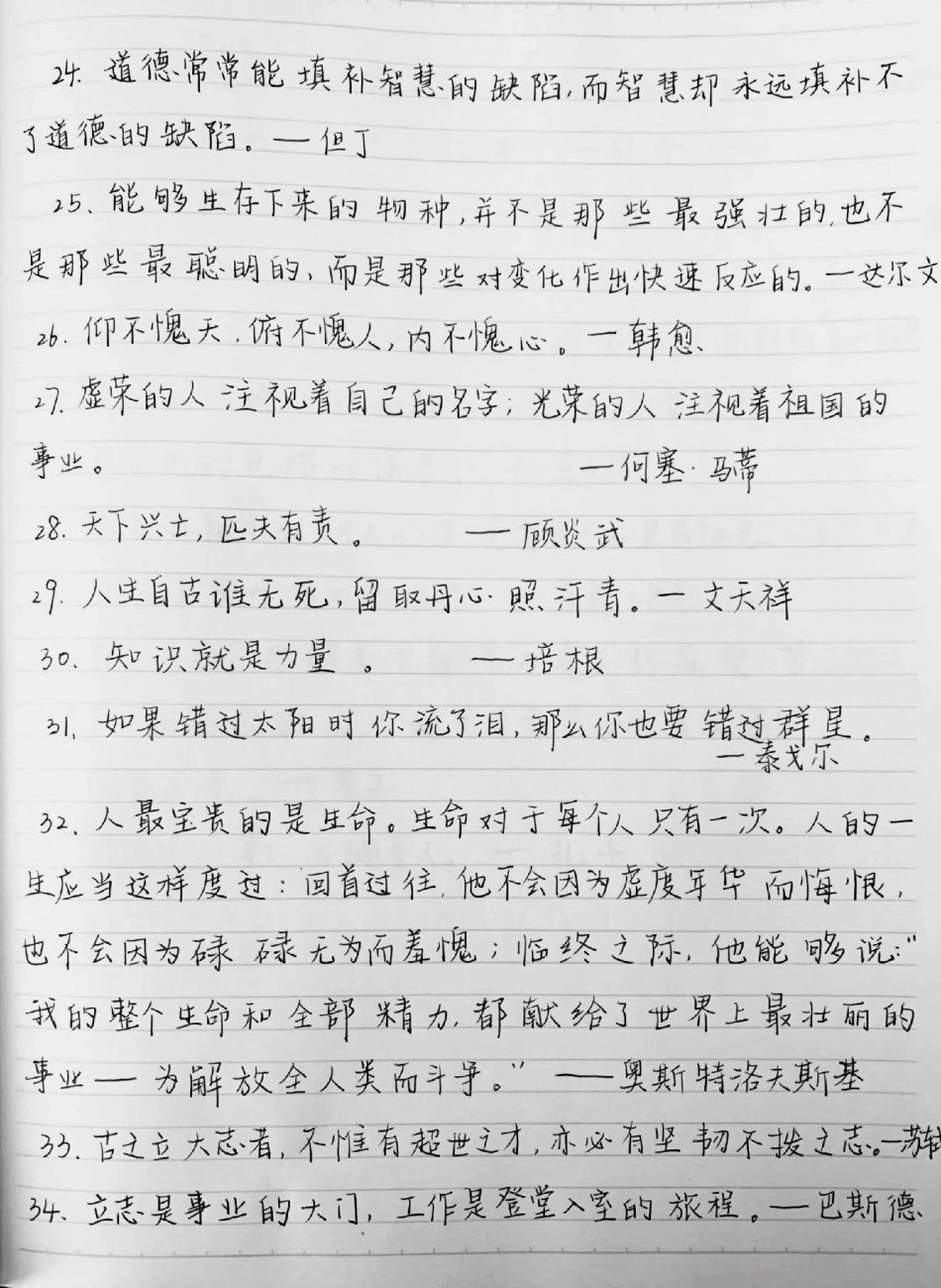 写作素材积累：100条必须积累的常用名人名言摘抄，提升一下你的作文素材吧作文素材 作文素材积累 作文 写作素材.pdf_第3页