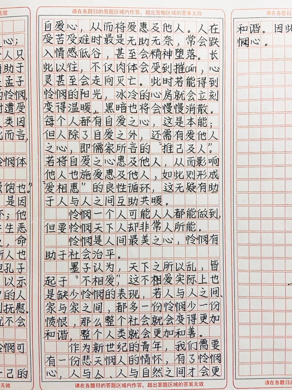 优秀作文《最美是那怜悯心》作为新世纪的青年，我们需要有一份悲天悯人的情怀，有了怜悯心，人与人、人与自然之间才会更和谐。因此，我们说最美是那怜悯心作文.pdf_第2页