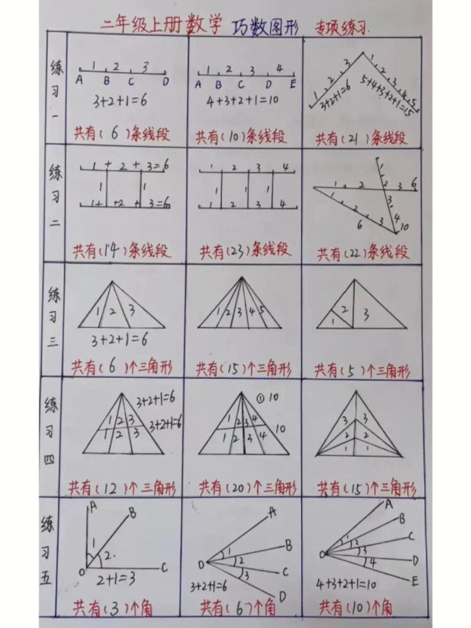 二年级上册数学巧数图形专项练习  教育 学习 数学.pdf_第1页