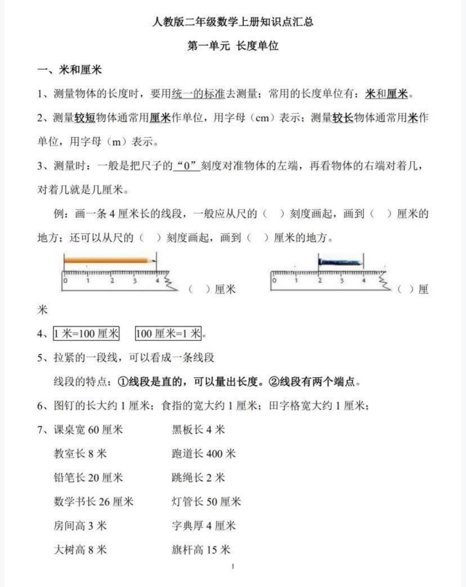 二年级上册数学知识点汇总.pdf_第1页