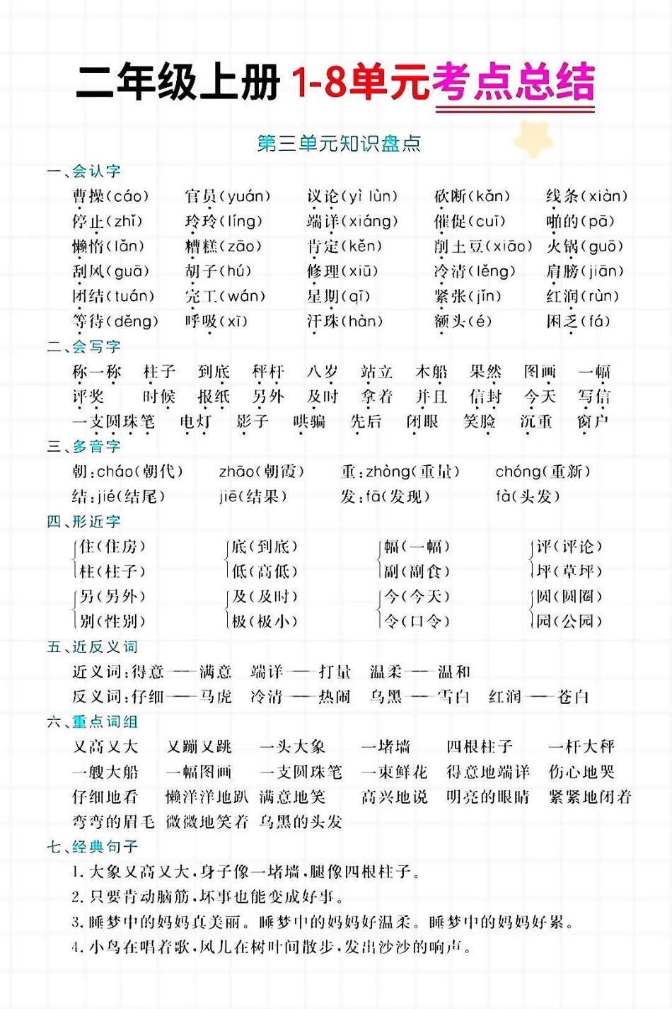 二年级上册语文单元知识点汇总，家长收藏.pdf_第3页