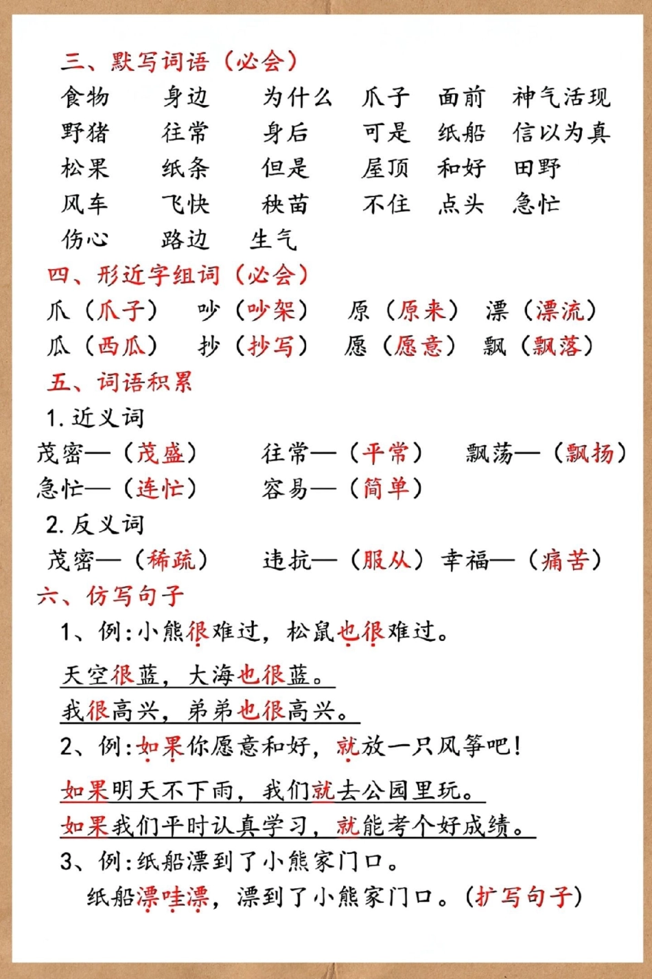 二年级上册语文第八单元考点汇总。二年级上册语文 知识点总结 必考考点 二年级语文上册知识归纳 二年级.pdf_第3页