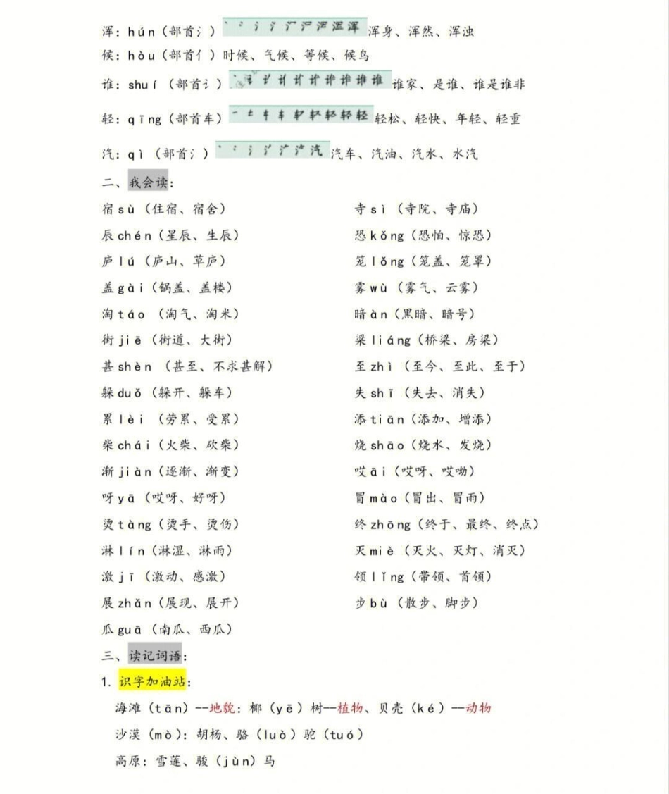 二年级上册语文第七单元基础知识点归纳 知识点总结 学习 小学知识点归纳 二年级.pdf_第2页