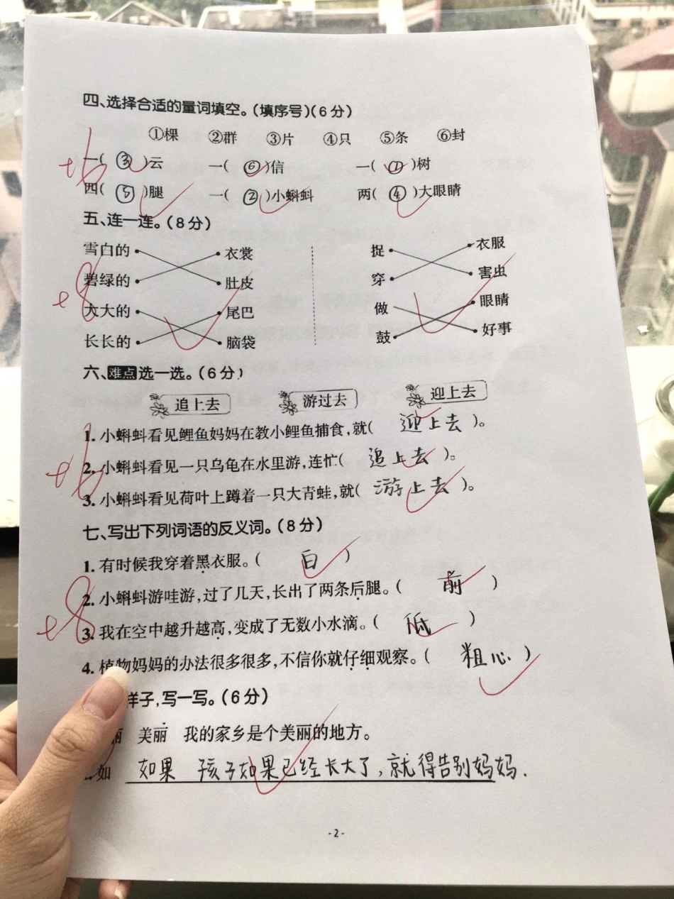 二年级上册语文第一单元测试卷‼。家长打印出来给孩子练一练吧二年级上册语文第一单元必考考点第一单元测试卷.pdf_第2页