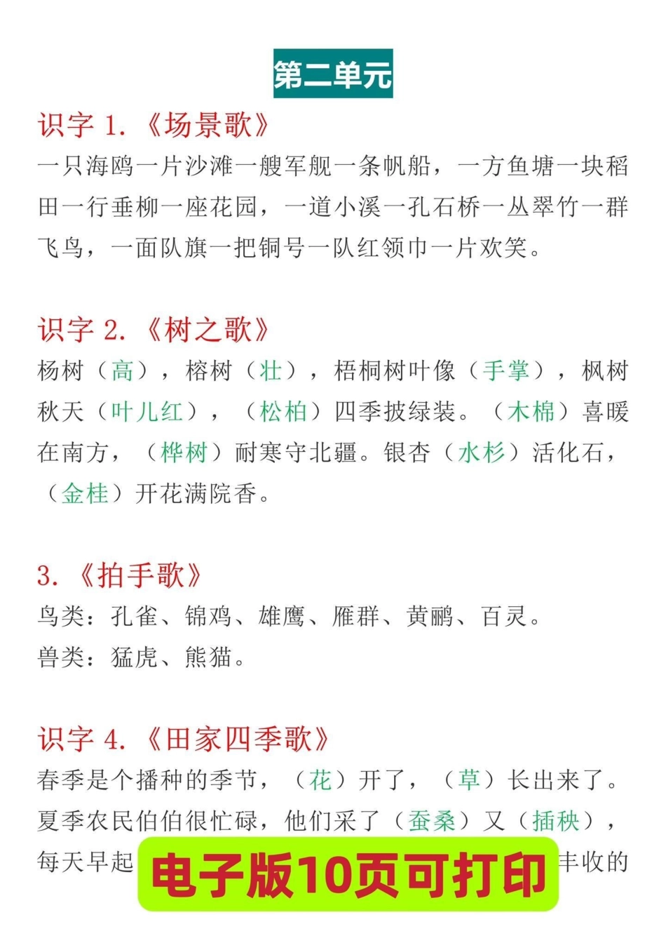 二年级上册语文课文中心思想归纳总结‼。暑假预习必备‼提前熟悉课文，二年级上册语文中心思想汇总一升二 二年级上册语文 二年级语文上册 中心思想归纳 一升二年级.pdf_第3页