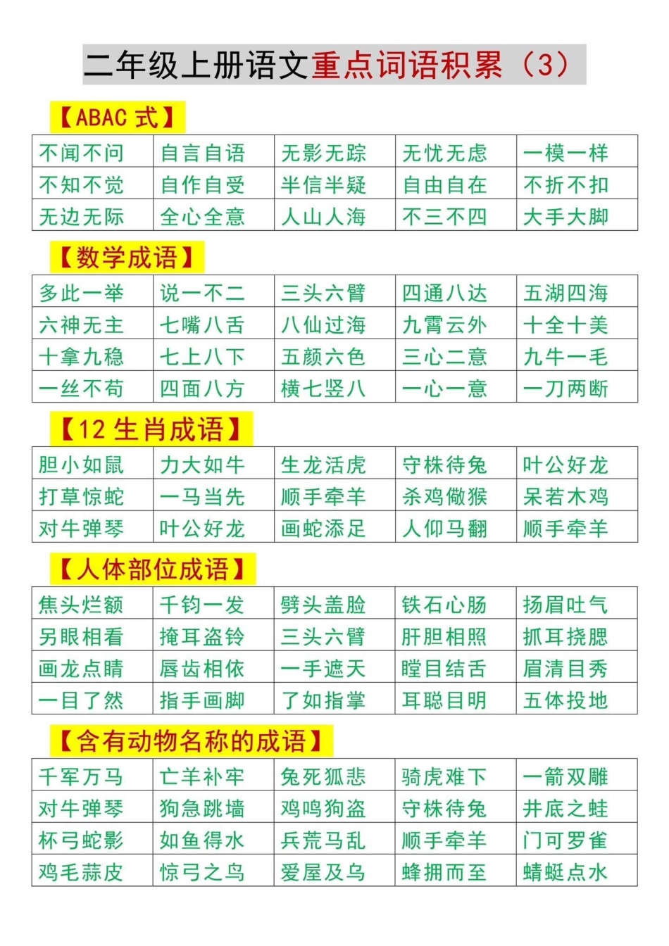 二年级上册语文重点词语积累汇总‼。二年级语文上册重点词语积累汇总来啦‼二年级上册语文 二年级 二年级语文 词语积累 二年级语文上册.pdf_第3页