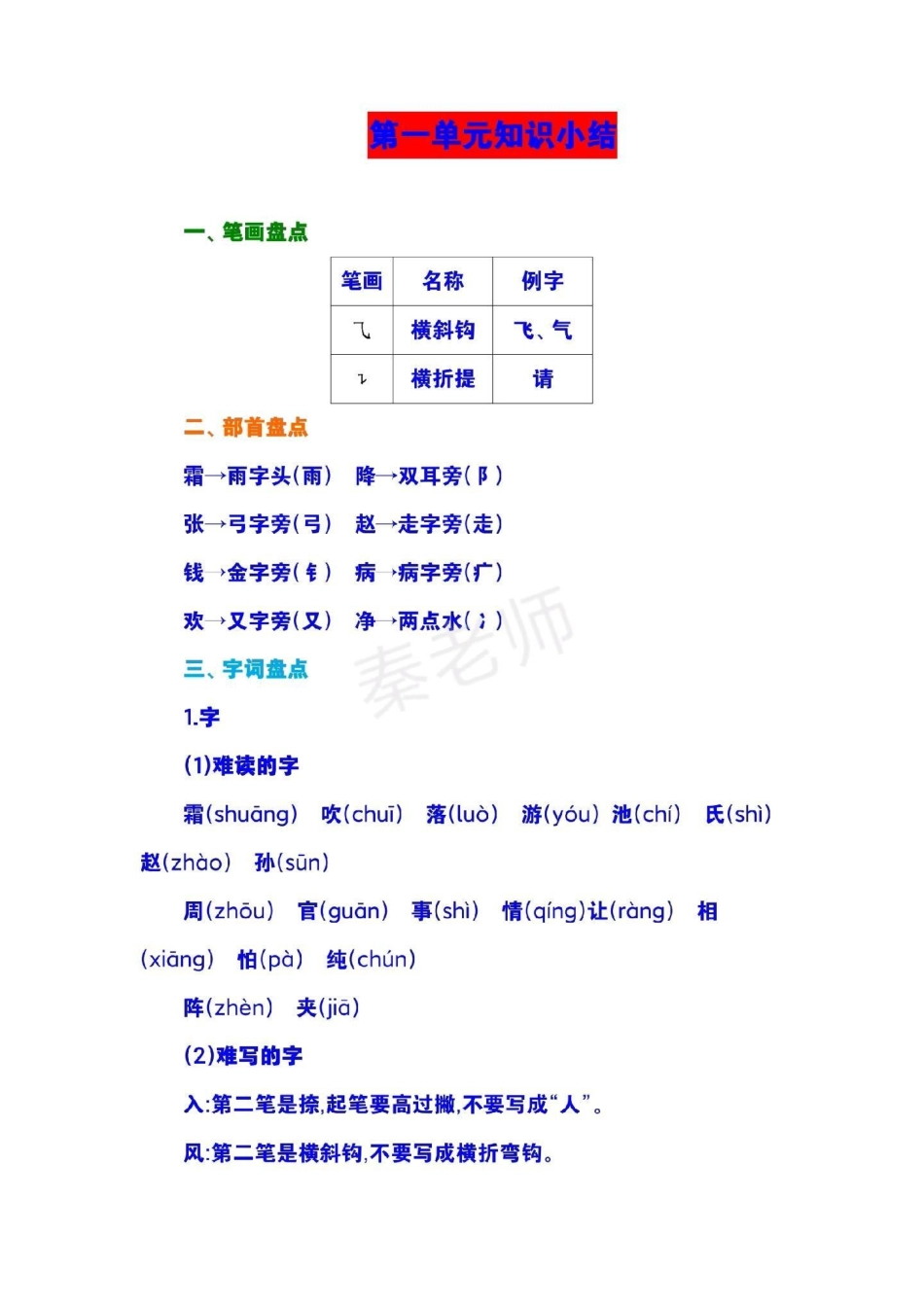 一年级 语文 生字组词造句近反义词多音字日积月累 小学电子版学习资料.pdf_第1页