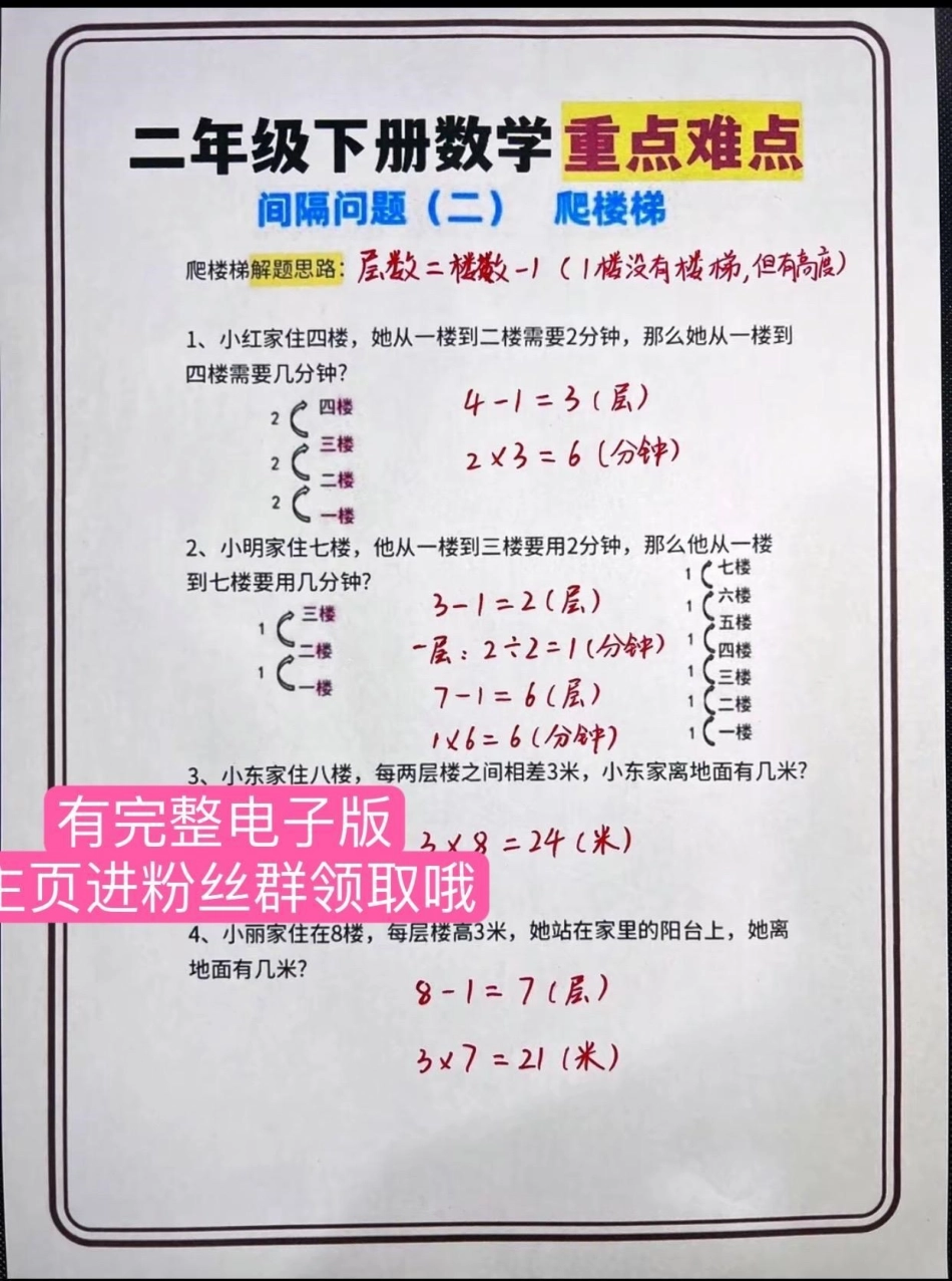 二年级数学下册 重点难点。二年级  寒假充电计划 2023寒假 二年级数学.pdf_第2页