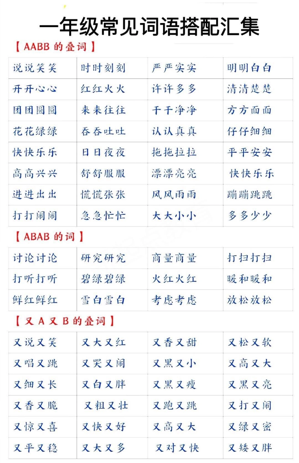 一年级常见词语搭配积累大全教育 学习 小学语文 词语积累.pdf_第1页