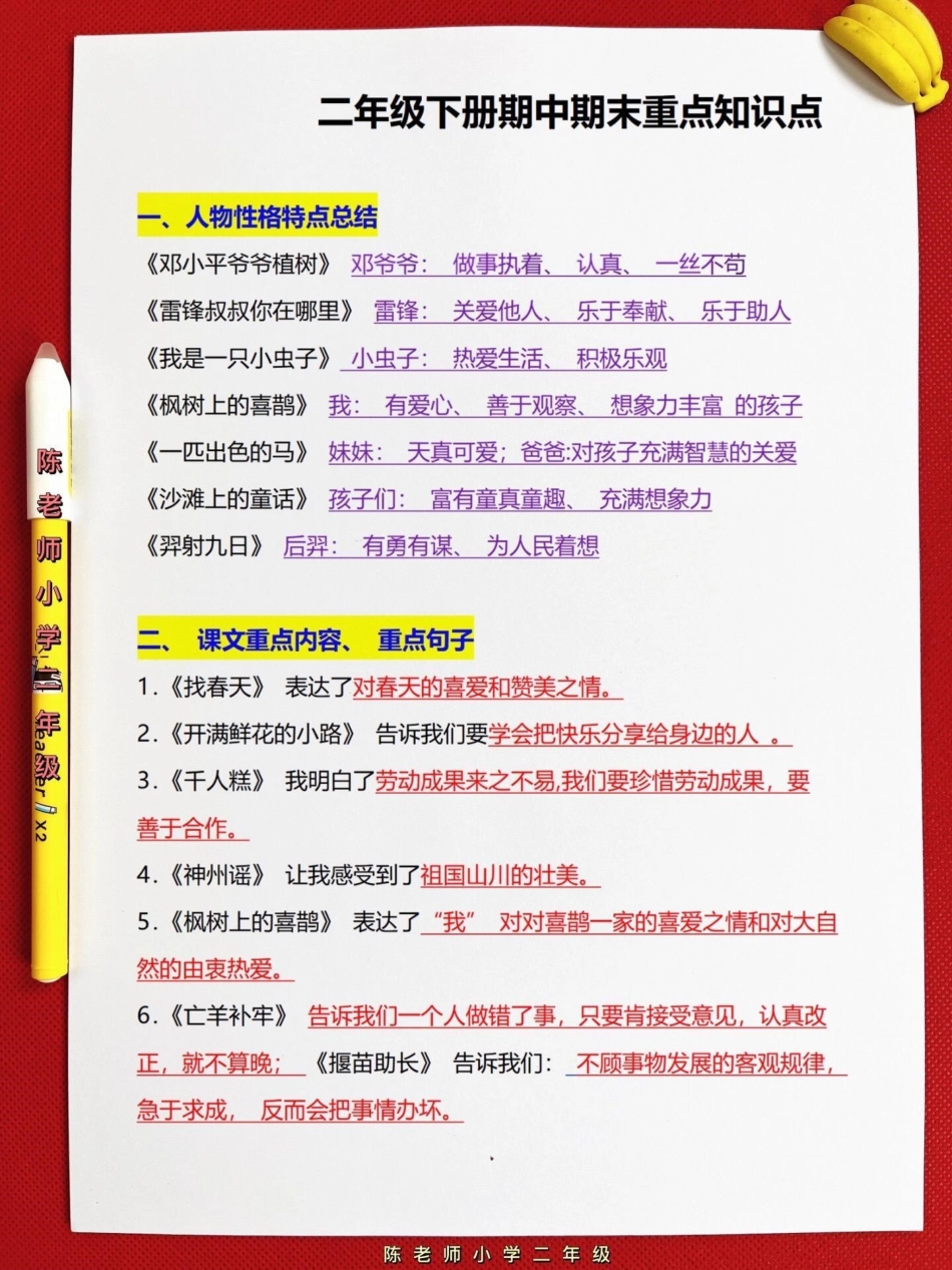 二年级下册语文期中期末复习的综合汇总，共21页，包括二年级下册语文必考的知识点。可以提高孩子复习的效率，查漏补缺，快速冲刺期中期末考试！二年级语文 知识点总结 二年级重点知识归纳 学霸秘籍二年级语文下.pdf_第3页