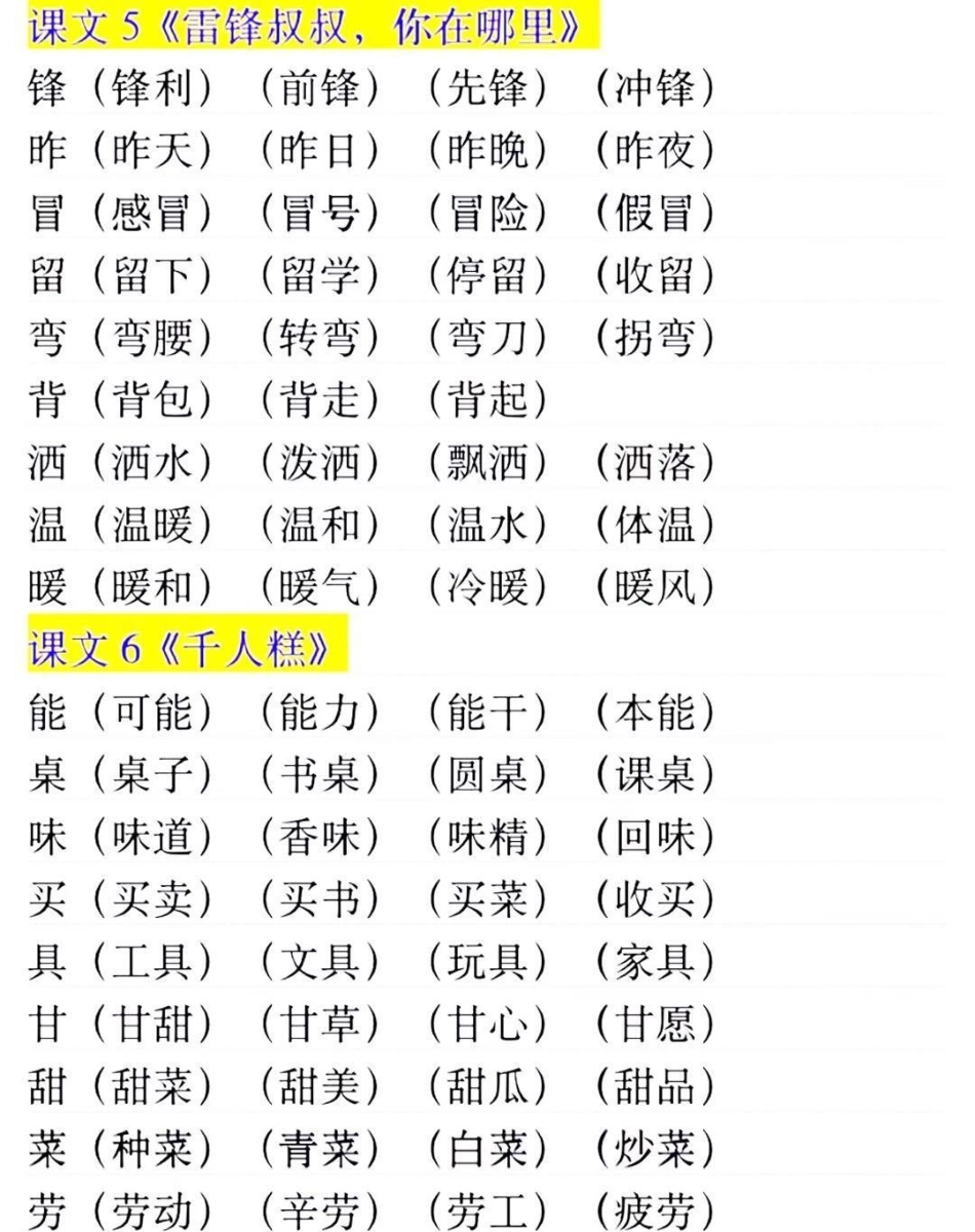 二年级下册语文生字整理归纳小学语文 学习 教育 语文 二年级.pdf_第3页