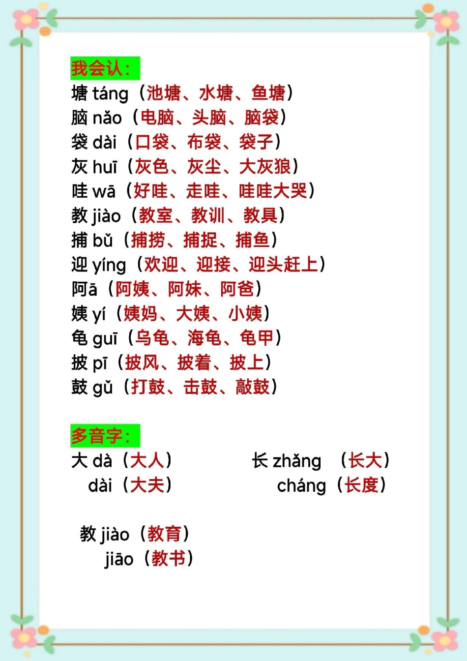 二年级语文课堂笔记知识点总结。二年级语文 课堂笔记 暑假预习二年级语文第一课小蝌蚪找妈妈课堂笔记知识点总结 生字组词造句近反义词多音字词语搭配中心思想课后习题.pdf_第3页