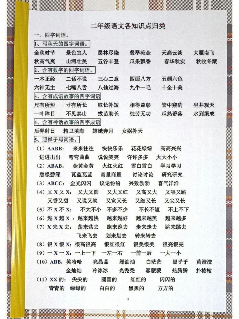 二年级语文期末复习必考重点 学习 知识点总结 小学语文学习方法.pdf_第1页