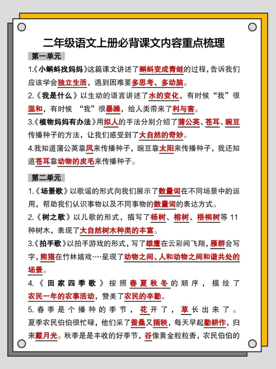 二年级语文上册必背课文重点知识点。二年级上册语文 语文 知识点总结 必考考点 二年级语文上册知识归纳.pdf_第2页