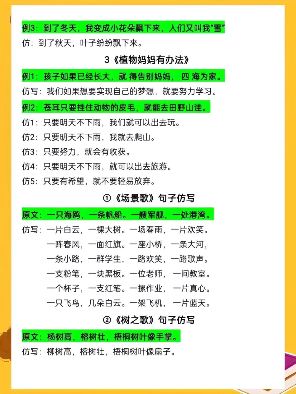 二年级语文上册常考仿写句子训练词语累积。二年级语文上册常考仿写句子训练词语累积，暑假给孩子打印出来提前练习练习暑假预习 知识点总结 仿写句子 二年级上册语文 作文素材.pdf_第2页