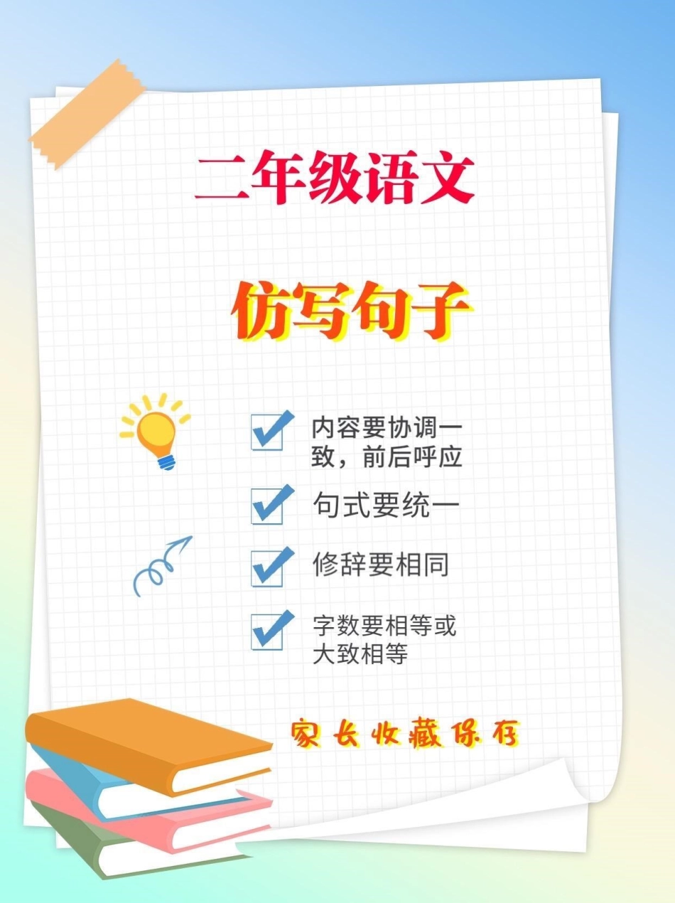 二年级语文上册仿写句子。二年级语文上册必考句子仿写，仿写句子看似简单，其实有一定的综合性，它往往涉及语法结构、表达方式、语意连贯、修辞运用、风格谐调等许多方面，也间接地考查孩子的知识范围及文化修养，反.pdf_第1页
