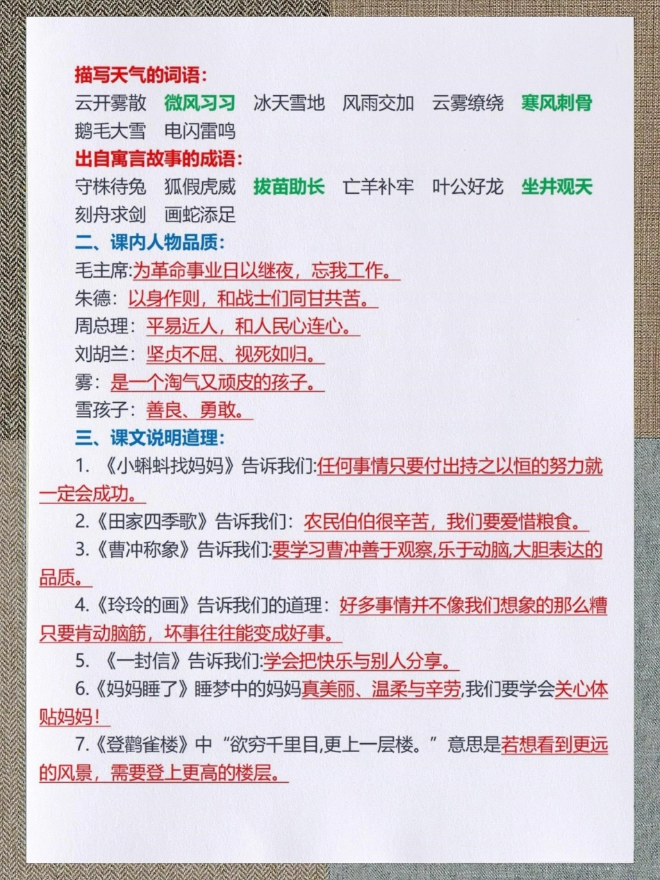 二年级语文上册全册课文重点归纳总结。家长收藏背起来二年级上册语文 知识点总结 词语积累 二年级语文上册知识归纳 小学语文知识点.pdf_第2页