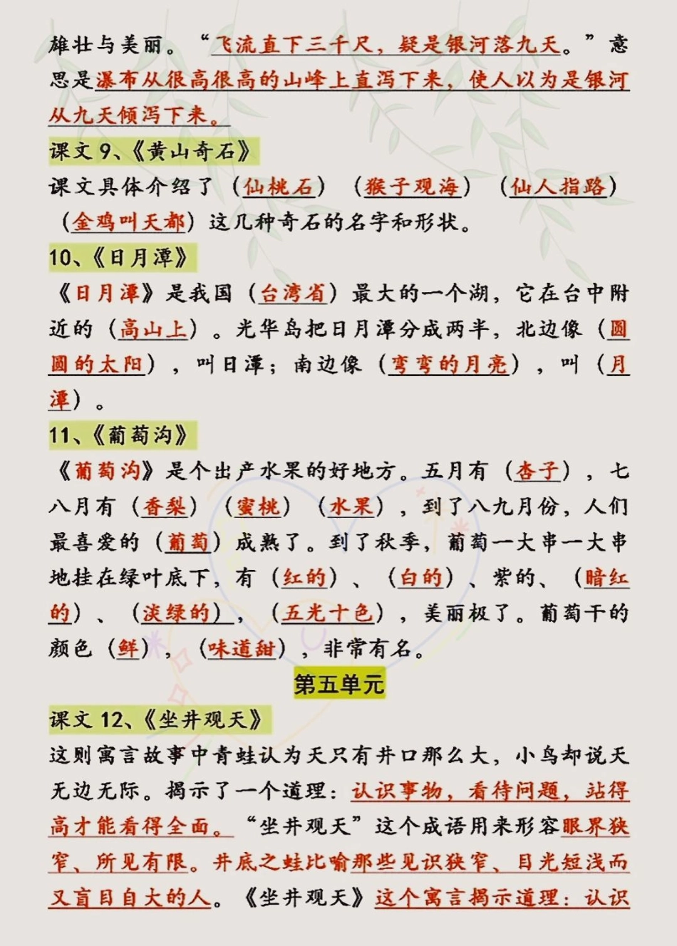 二年级语文上册全册中心思想汇总二年级上册语文 二年级 知识点总结 二年级语文上册知识归纳.pdf_第3页