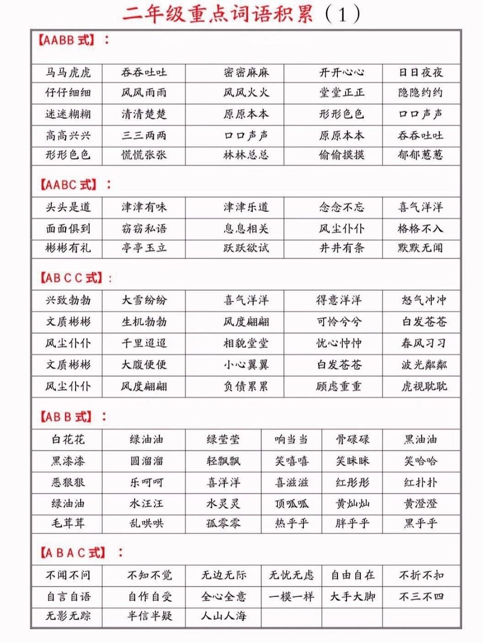 二年级语文上册重点词语积累。二年级语文上册重点词语积累词语积累 二年级语文  二年级教育.pdf_第2页