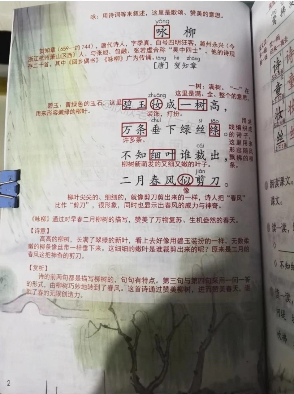 二年级语文下册 课堂笔记。寒假充电计划 预习 二年级语文 二年级.pdf_第2页