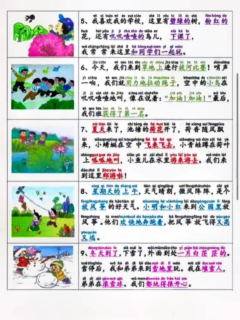 一年级看图写话填空练习及范文 小学知识点归纳 学习 一年级语文.pdf_第2页