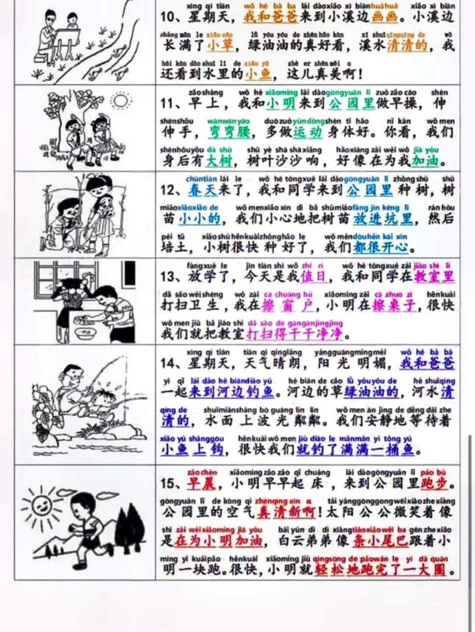 一年级看图写话填空练习及范文 小学知识点归纳 学习 一年级语文.pdf_第3页