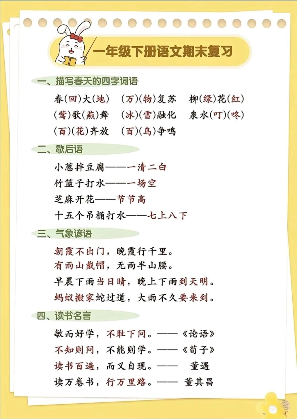 一年级期末复习资料关注我持续更新小学知识 一年级重点知识归纳 小学语文必考知识点盘点 学习资料分享.pdf_第3页