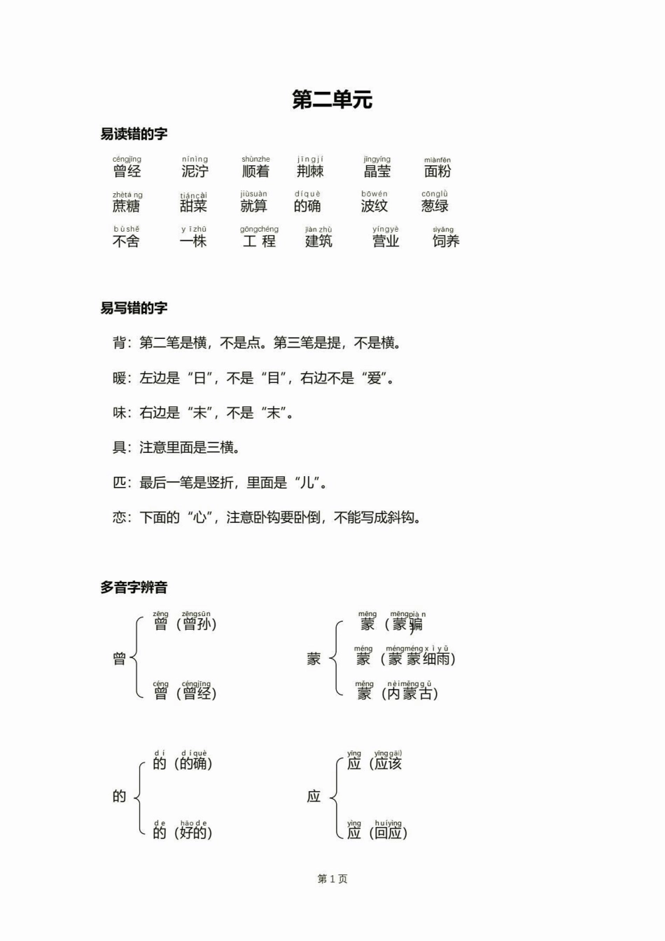 二年级语文下册复习宝典第二单元。二年级语文下册复习宝典第二单元复习资料 二年级语文下册 二年级知识分享.pdf_第2页