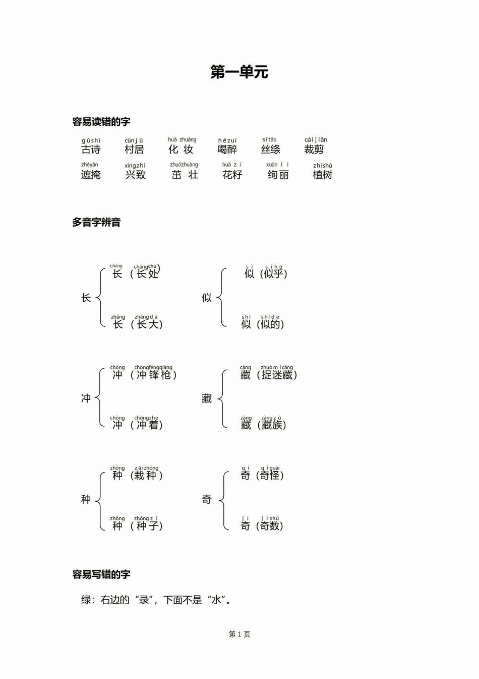 二年级语文下册复习宝典第一单元。二年级语文下册复习宝典第一单元复习二年级语文下册 二年级  知识分享.pdf_第2页