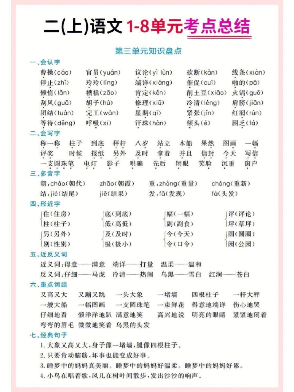 二上语文期末重点必考知识点归纳 教育 期末复习 知识点总结 学习.pdf_第3页