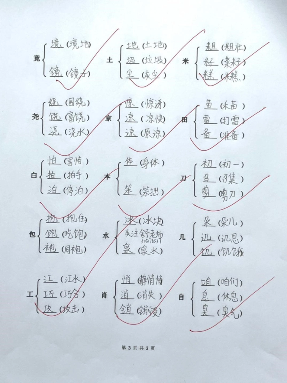 加偏旁组新字并组词，小学生收藏520宠爱季 涨知识 总能选到中意的 二年级 教育.pdf_第3页