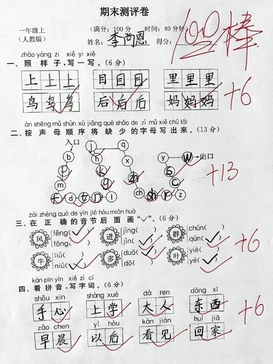 一年级上册语文期末测试卷一年级 学习资料分享 一年级语文 看图写话.pdf_第1页