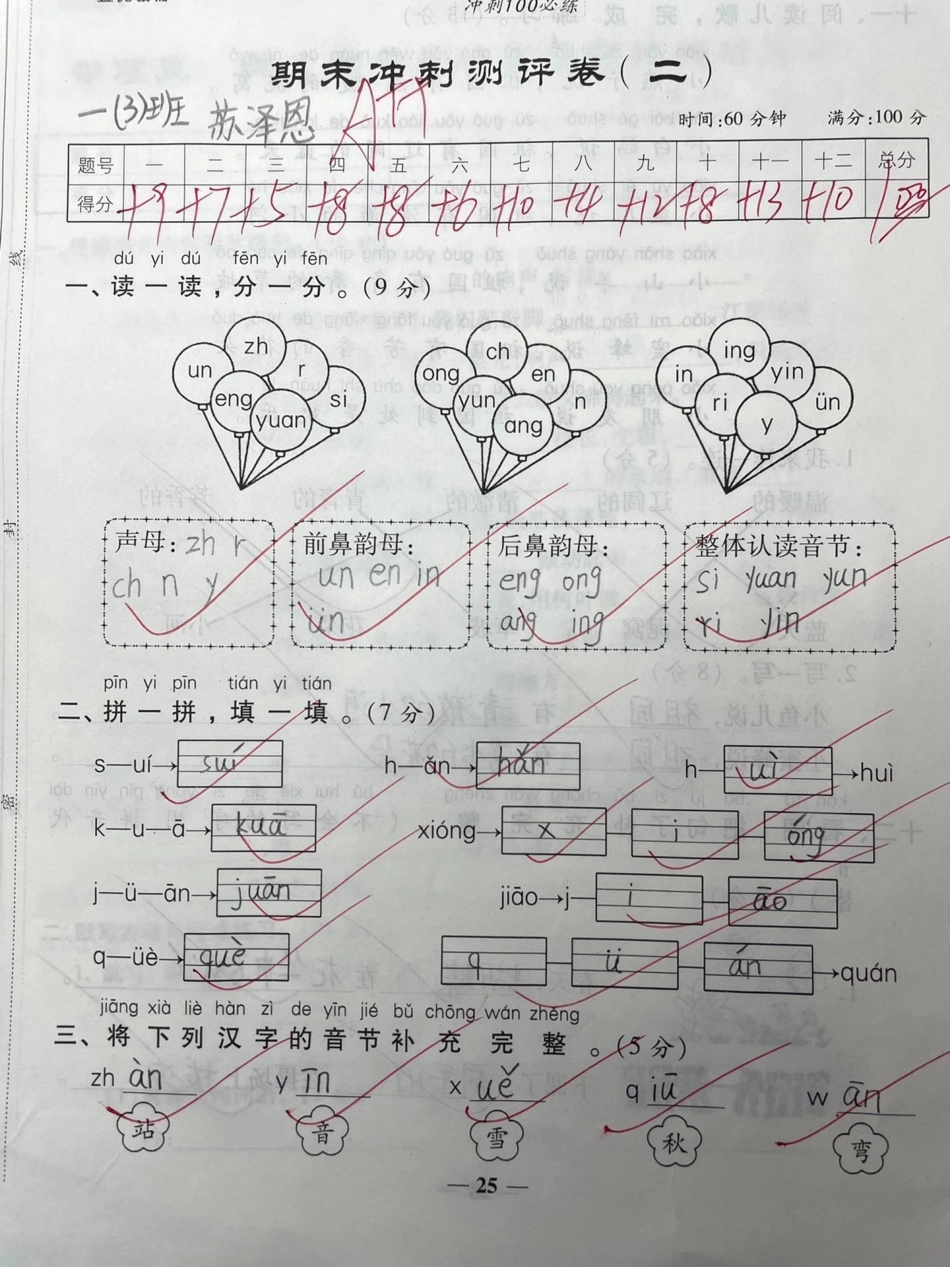 一年级上册语文期末冲刺。一年级 教育 干货 一年级.pdf_第1页