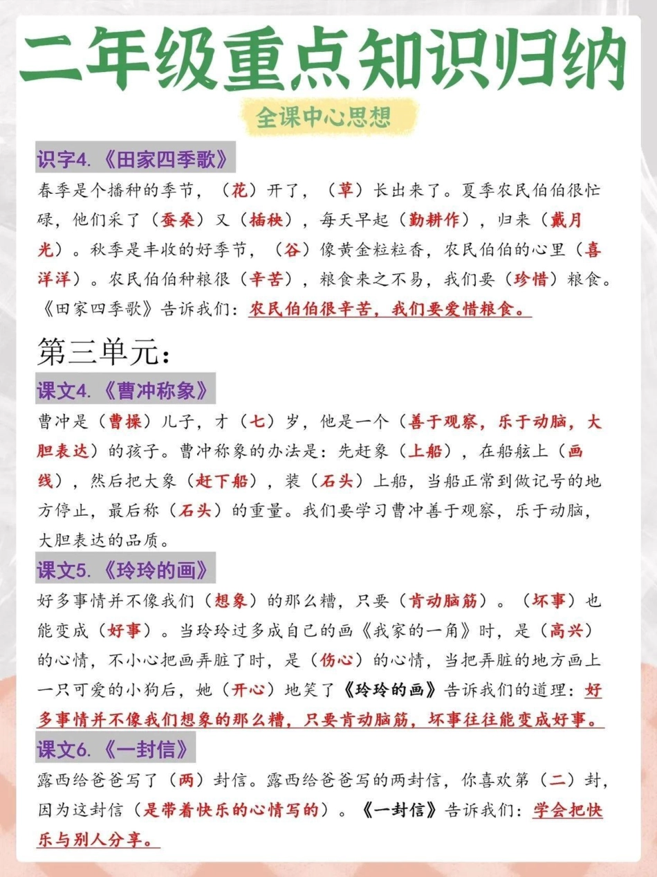 我要上热门二年级语文上册期末重点知识点必考期末复习 二年级语文上册.pdf_第2页