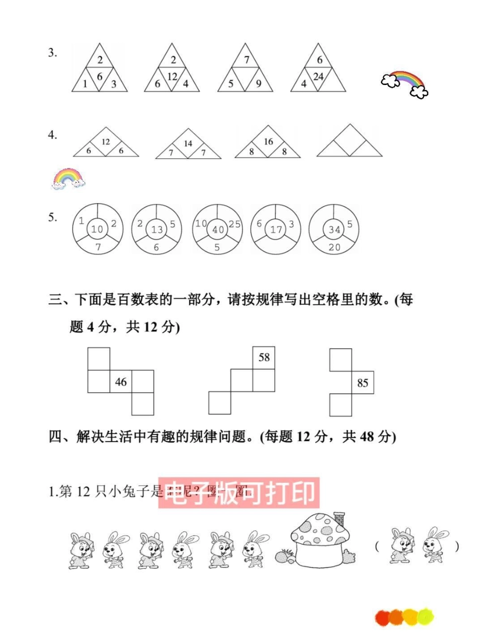 一年级下册数学重点有趣的数的规律专项练习。一年级下册数学重点有趣的数的规律专项练习，找规律，画一画，填一填一年级下册 寒假计划 一年级数学题 数图形题答题技巧 找规律填数.pdf_第2页