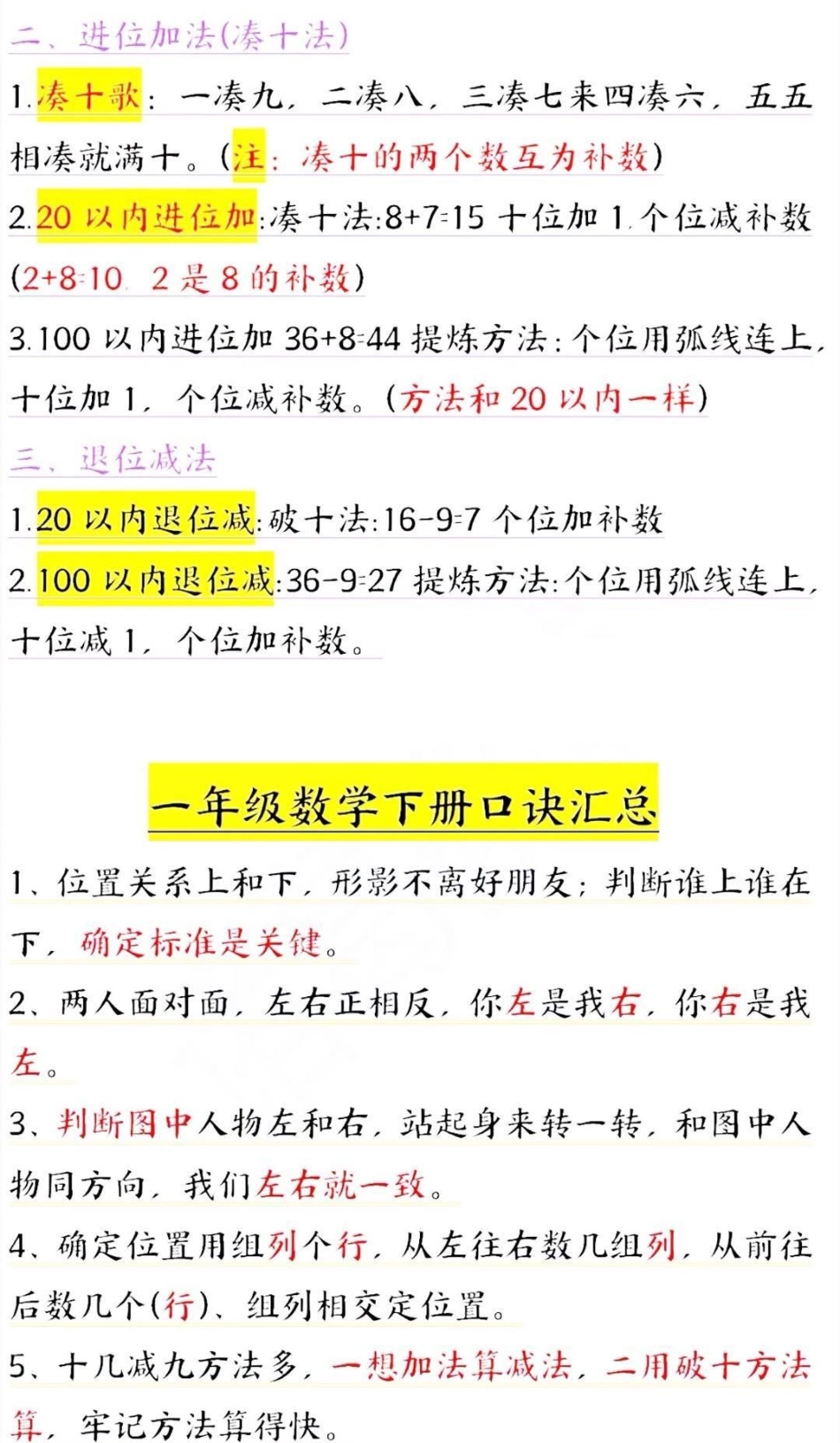 一年级下册数学重难点及考点知识点归纳小学数学 教育 数学 数学思维 学习.pdf_第3页