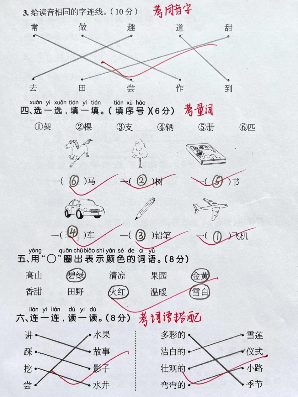 一年级下册语文第二单元测试卷。一年级 知识分享  一年级语文下册 单元测试卷.pdf_第2页