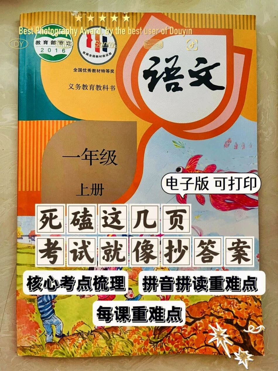 一年级语文上册期中考试卷单元测试高频测试。一年级重点知识归纳 拼音 识字 生字词 期中考试成绩出炉.pdf_第1页