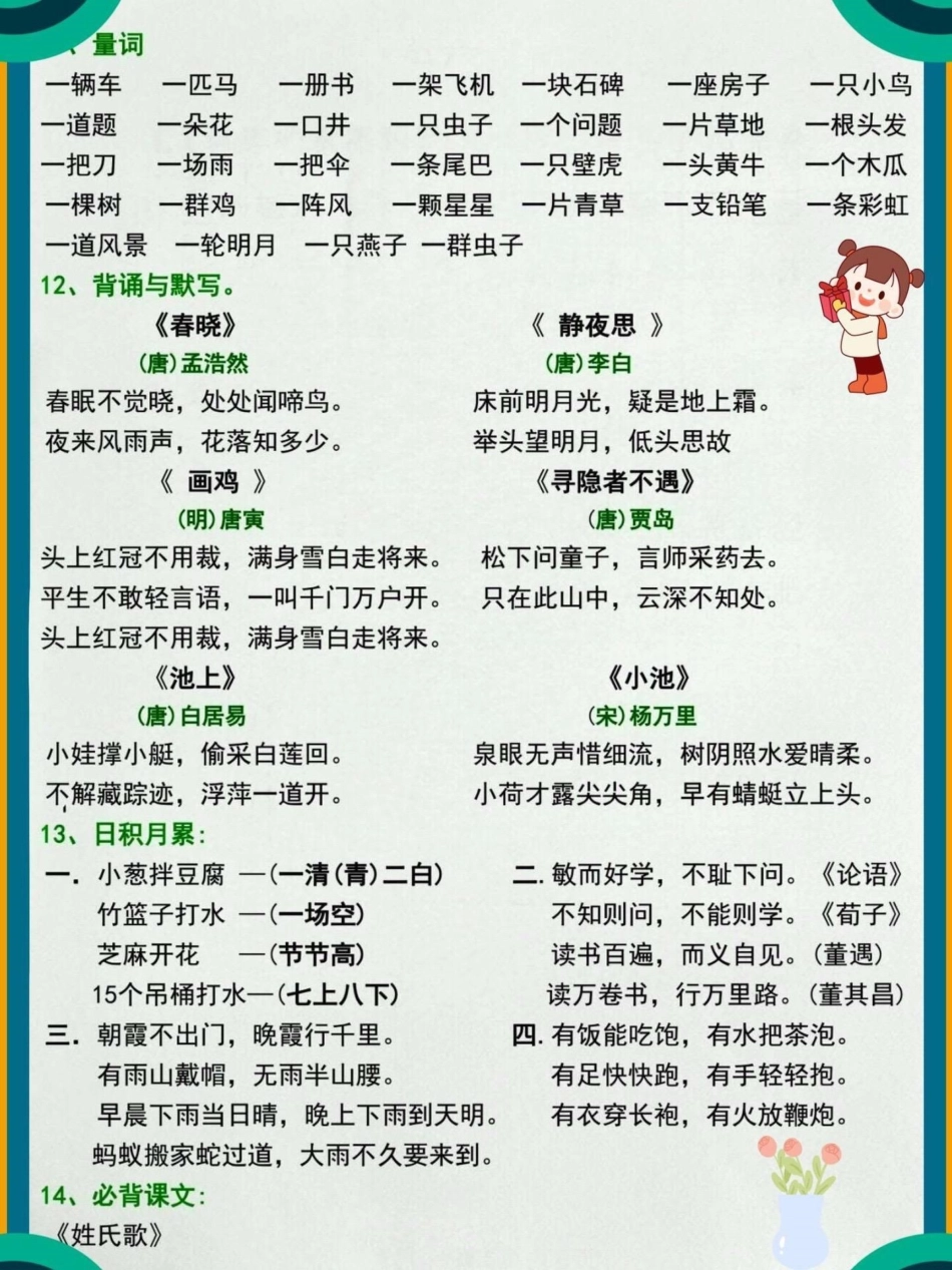 一年级语文下册全册复习资料汇总来啦！不必借光而行，你我亦是星辰 加油少年！关注我持续更新小学知识 知识点总结 一年级重点知识归纳 小学语文知识点 小学语文 热点 创作者中心.pdf_第3页