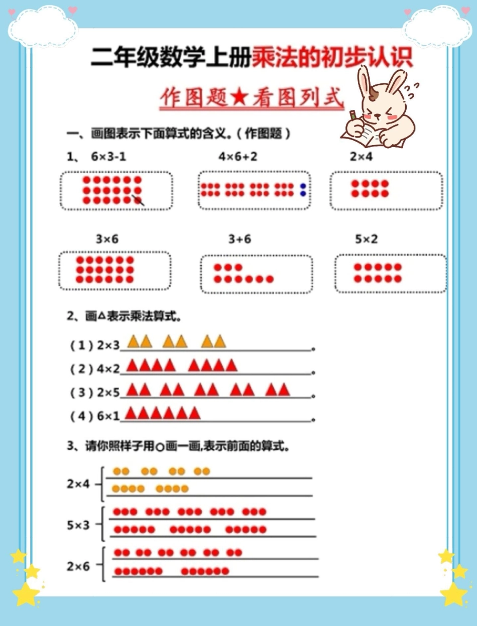 一升二乘法的初步认识。一升二 数学 暑假预习 数学思维 乘法.pdf_第3页