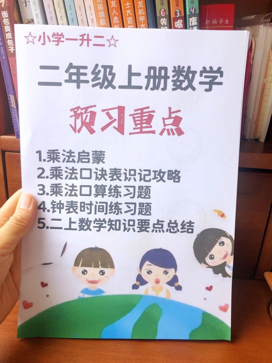 一升二乘法口诀训练。暑假 一升二 数学  小学数学.pdf_第1页