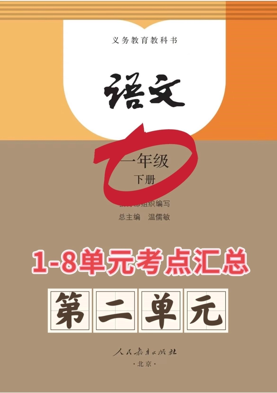 一下语文考点汇总第二单元。全册8个单元，共24页，搞定24页纸，下学期躺平了。一年级 知识分享  一年级重点知识归纳 一年级下册.pdf_第1页