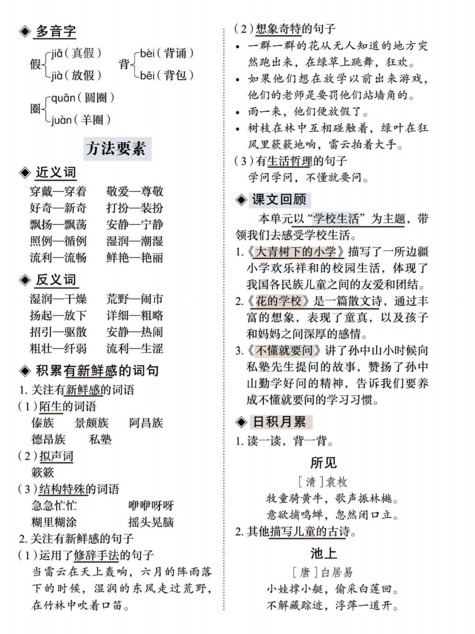 二升三年级语文必背知识点速记。家长们打印出来！二升三 必考考点 小学语文.pdf_第2页