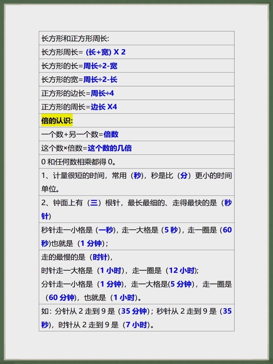 二升三数学上册，必背公式。二升三 数学 数学公式 三年级数学上 三年级.pdf_第2页