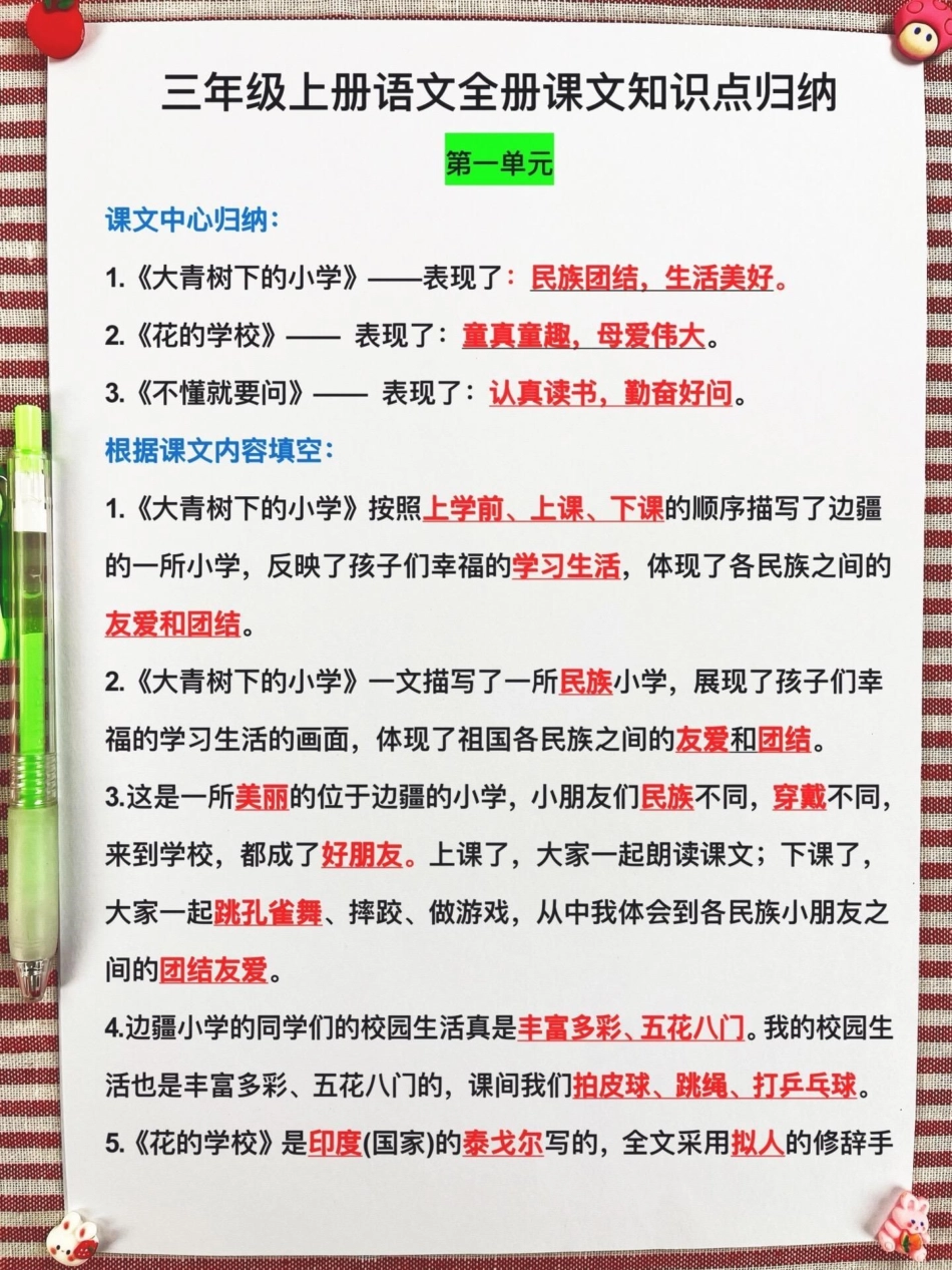 老师精心整理了三年级语文上册的重点难点，建议家长打印出来给孩子预习一下，为即将到来的二年级升三年级做好准备。二升三 暑假预习 三年级语文.pdf_第2页