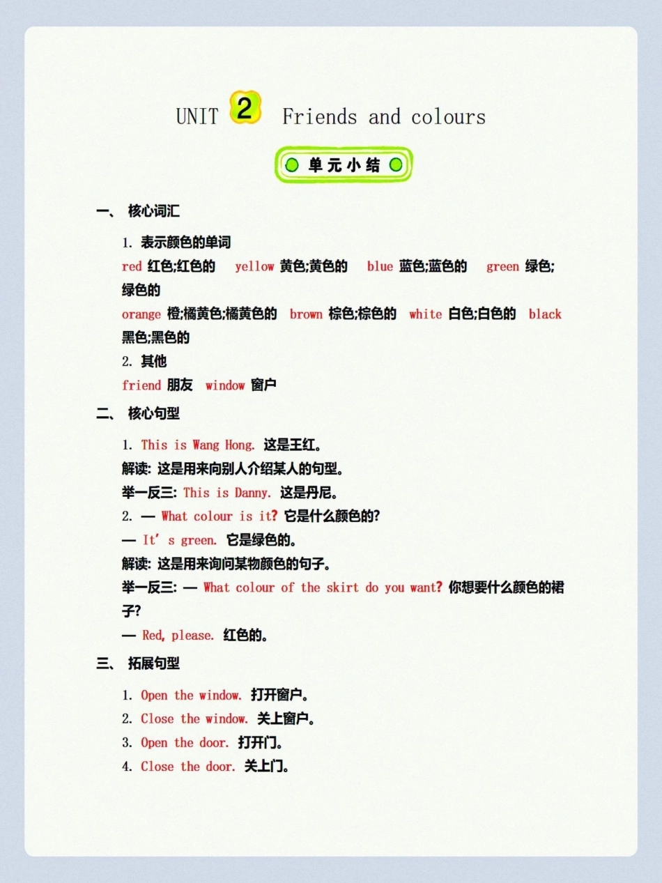 三年级上册英语知识重点。三年级上册英语知识重点，家长们收藏起来给孩子提前预习知识点总结 学习资料分享 学霸秘籍 三年级上册英语 三年级英语.pdf_第3页