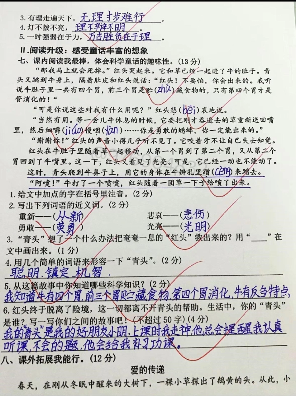 三年级上册语文第三单元检测卷。三年级 三年级上册语文 必考考点 小学语文 知识点总结.pdf_第3页