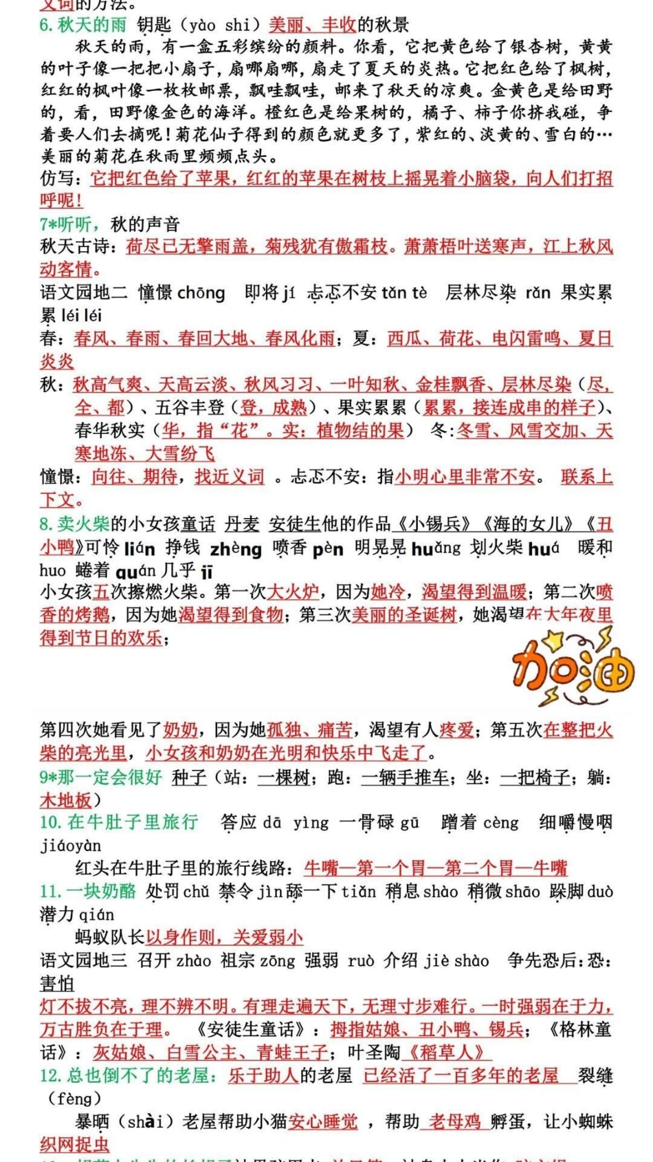 三年级上册语文期末必考重点古诗，日积月累汇总 期末复习 知识点总结 教育 学习.pdf_第2页
