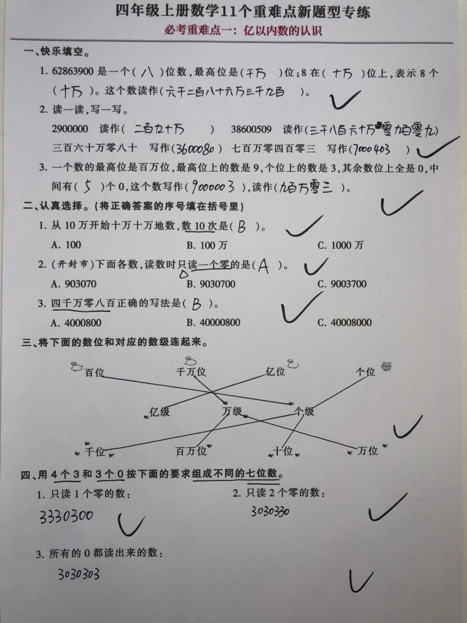 四年级数学上册全单元11个重难点题型专练。必考点重难点11个。有完整电子版，附答案。家长打印一份给孩子学习吧。四年级数学上册 四年级数学四年级上册数学重难点 小学数学 - 副本.pdf_第1页