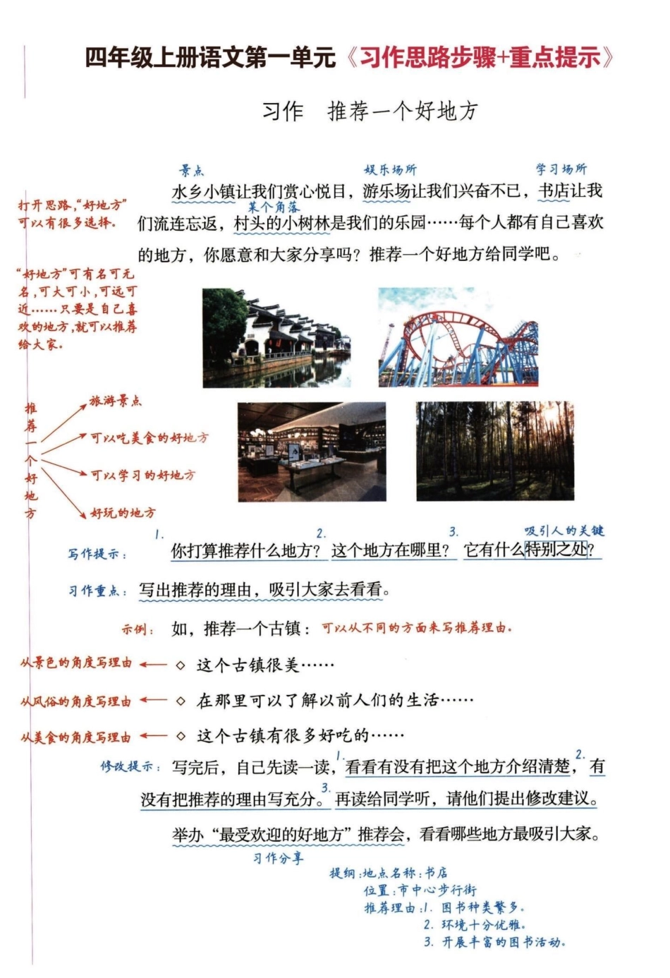 四年级写作业容易丢分？老师教你写满分作文。汇集了四年级语文1-8单元习作思路步骤和重点技巧提示。怎么得满分作文技巧。打开思路。学会这8个单元写作文心里有杆秤！有完整电子版，可打印，1-8单元（共16页.pdf_第1页